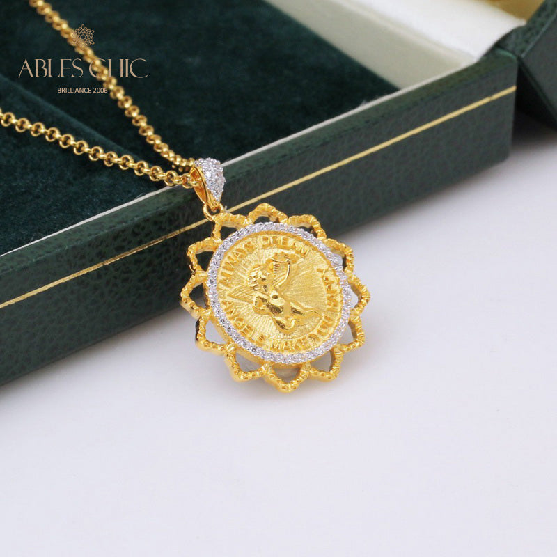 Pendentif insigne d'ange en filigrane 5304