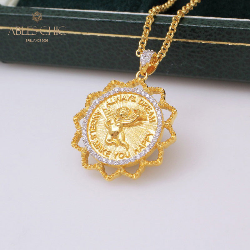 Pendentif insigne d'ange en filigrane 5304