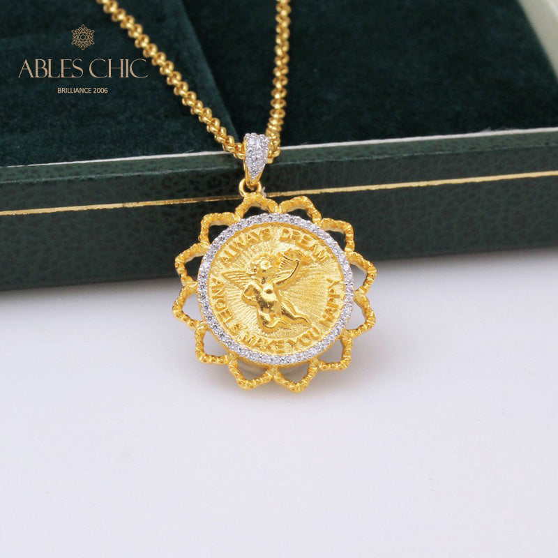 Pendentif insigne d'ange en filigrane 5304