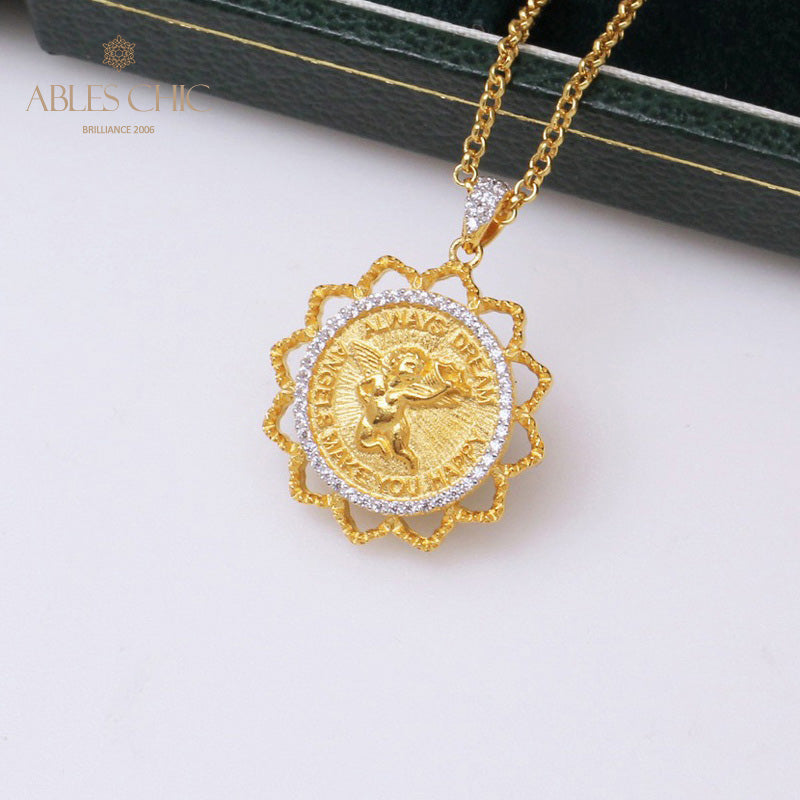 Pendentif insigne d'ange en filigrane 5304