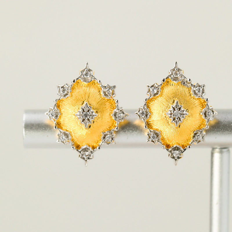 Boucles d'oreilles soyeuses ajourées denses 203734