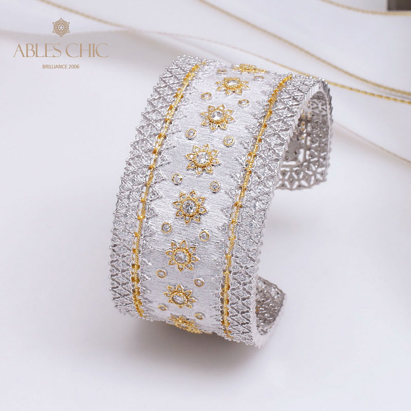 Bracelet floral traditionnel en soie 5221