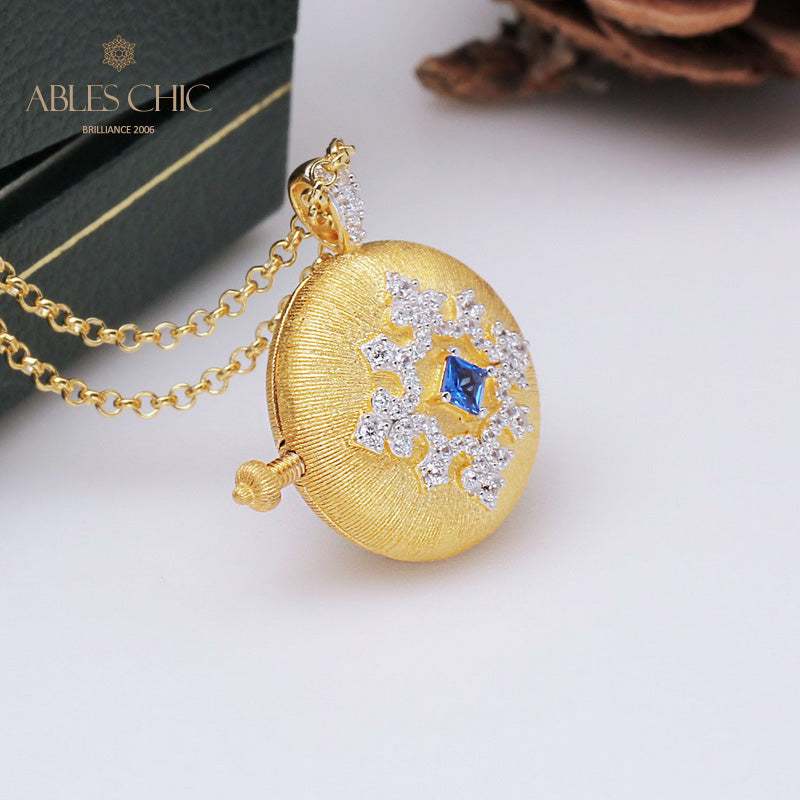 Collier médaillon gravure soyeuse 5214