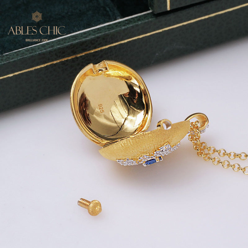 Collier médaillon gravure soyeuse 5214