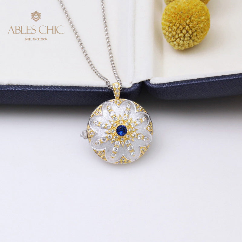 Pendentif médaillon vintage Gem Star 5318