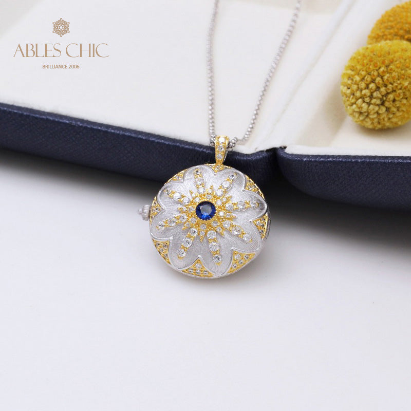 Pendentif médaillon vintage Gem Star 5318