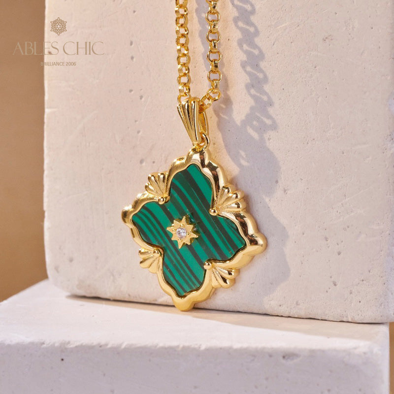 Collier Trèfle Turquoise 5791