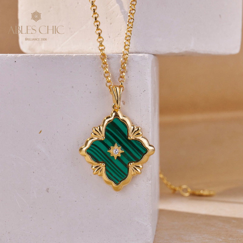 Collier Trèfle Turquoise 5791