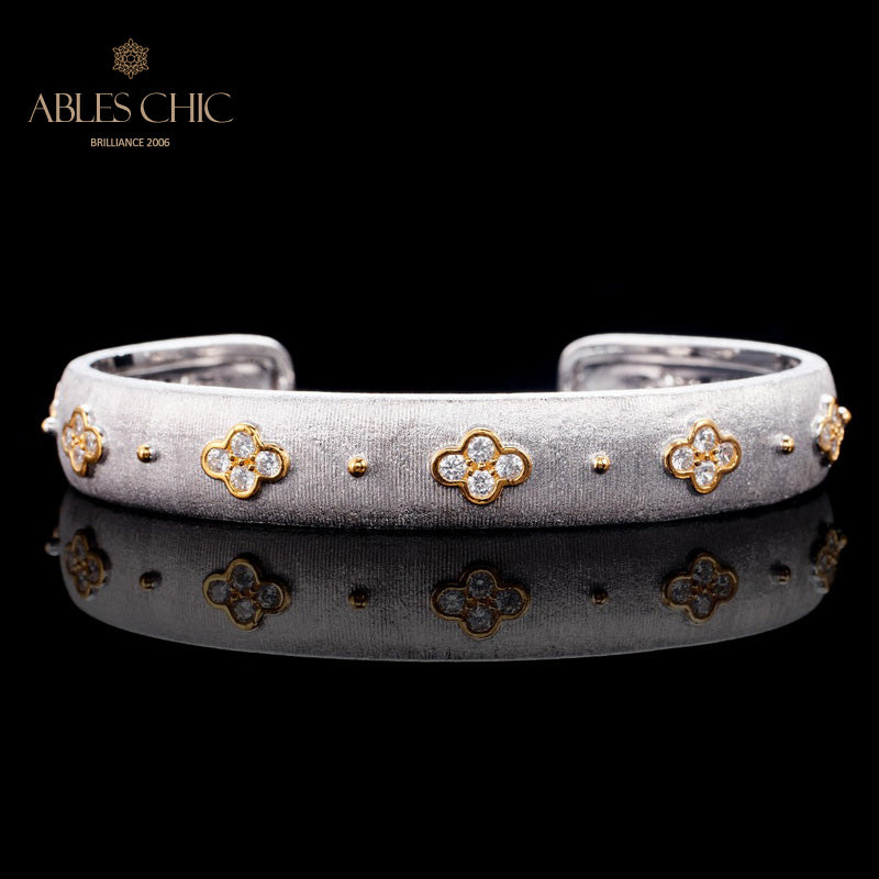 Bracelet Trèfles CZ 6107