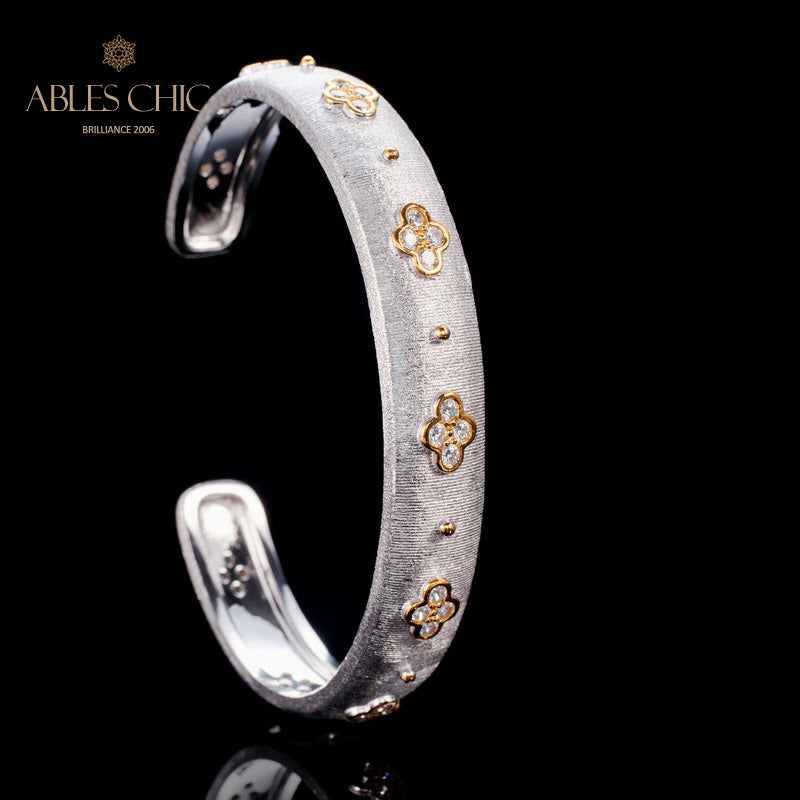 Bracelet Trèfles CZ 6107