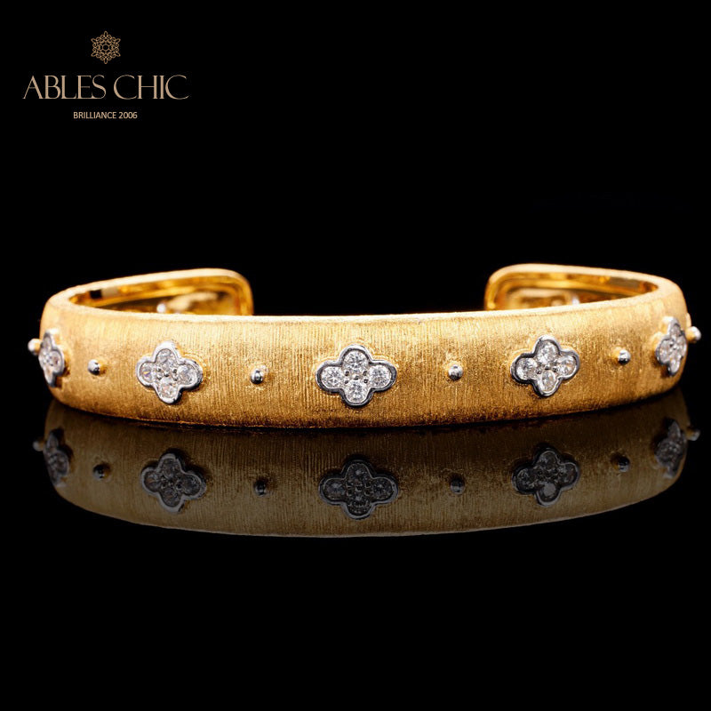 Bracelet Trèfles CZ 6107