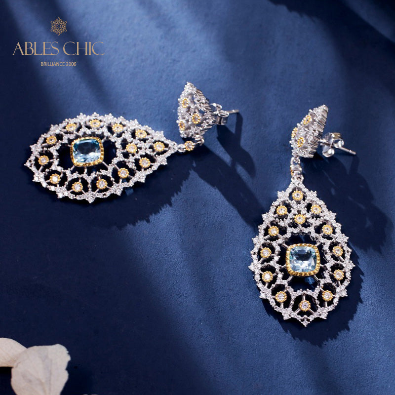 Boucles d'oreilles chandelier à tempérament floral 6025