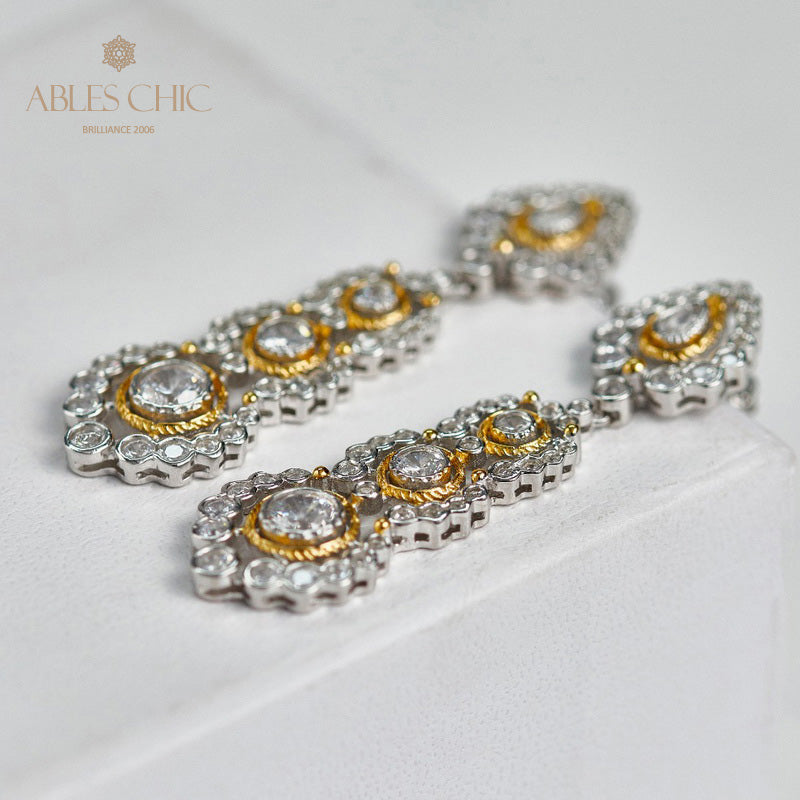Boucles d'oreilles lustre floral Halo 6019
