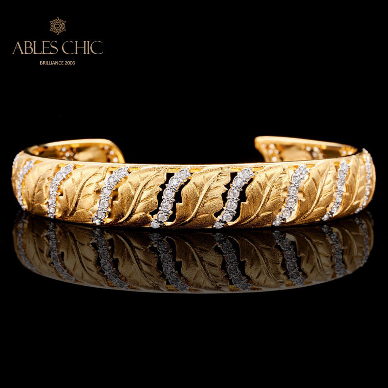 Bracelet ajouré de feuilles 6108