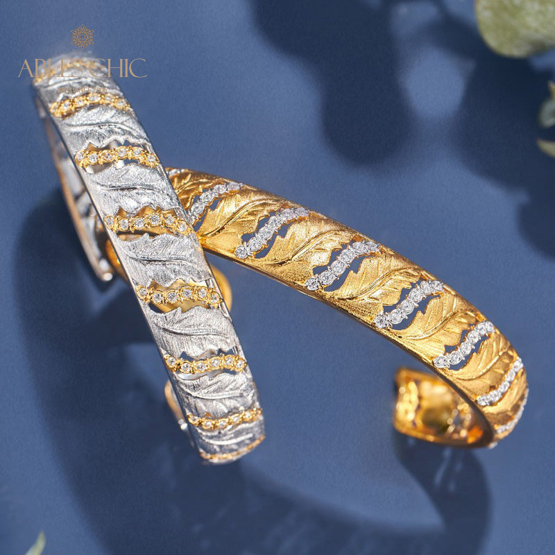 Bracelet ajouré de feuilles 6108