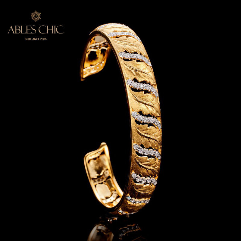 Bracelet ajouré de feuilles 6108