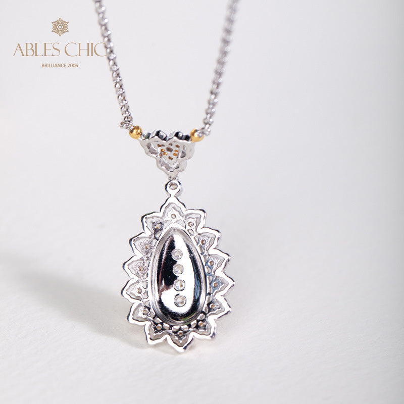 Collier étoilé en forme de larme soyeuse 5060