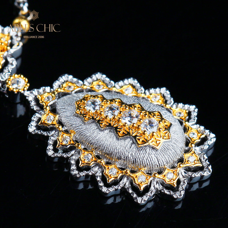 Collier étoilé en forme de larme soyeuse 5060