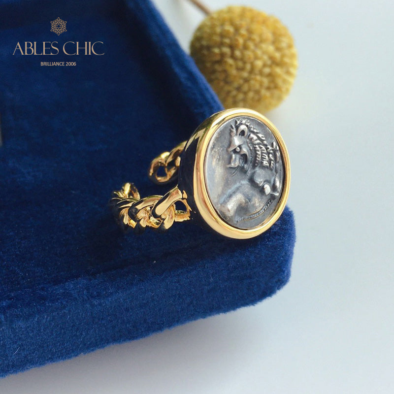 Bague réplique de pièce de monnaie byzantine 5865