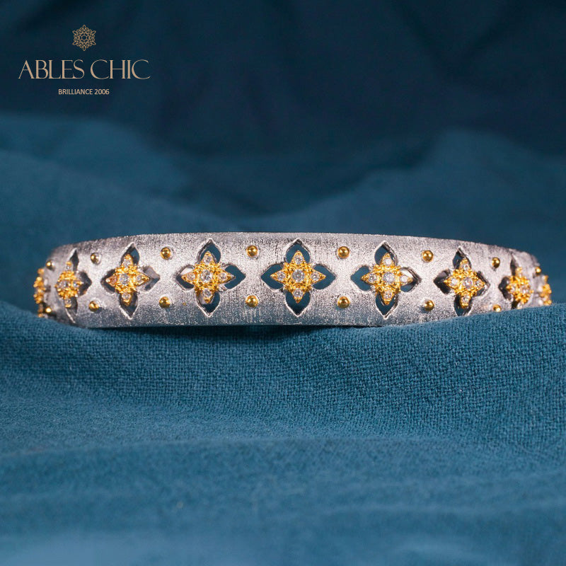 Bracelet Trèfles Élément Tissu 6036