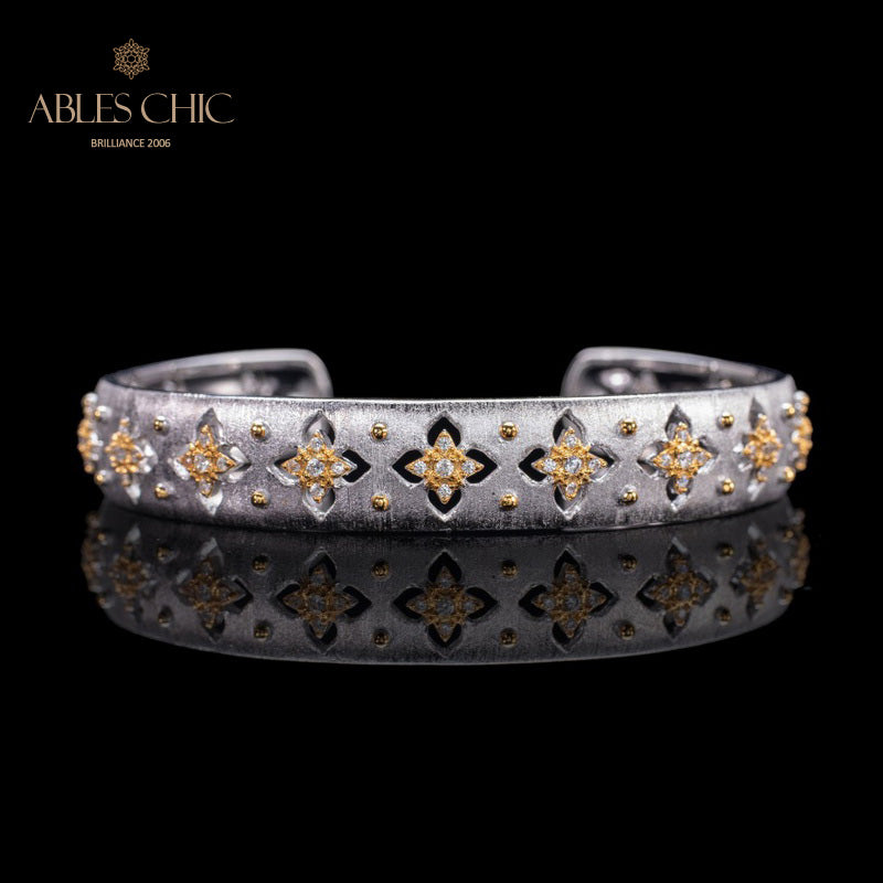Bracelet Trèfles Élément Tissu 6036