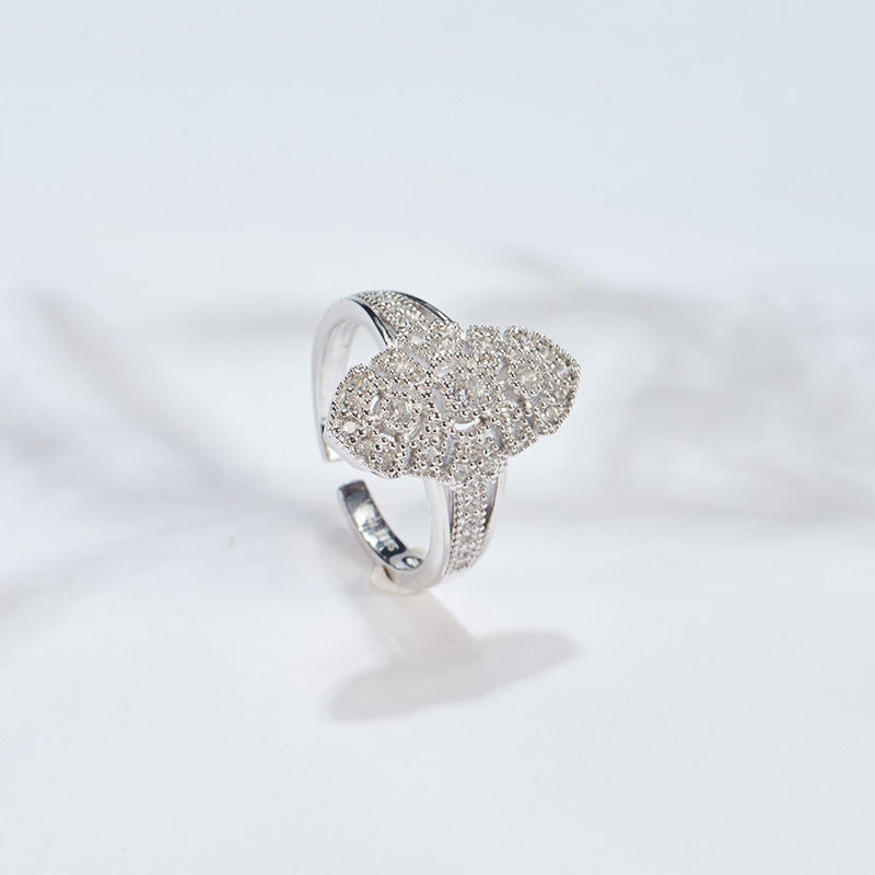 Bague florale traditionnelle ajourée 6053