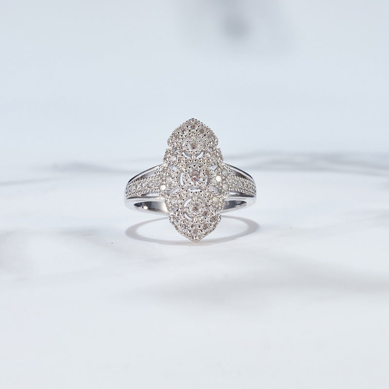 Bague florale traditionnelle ajourée 6053