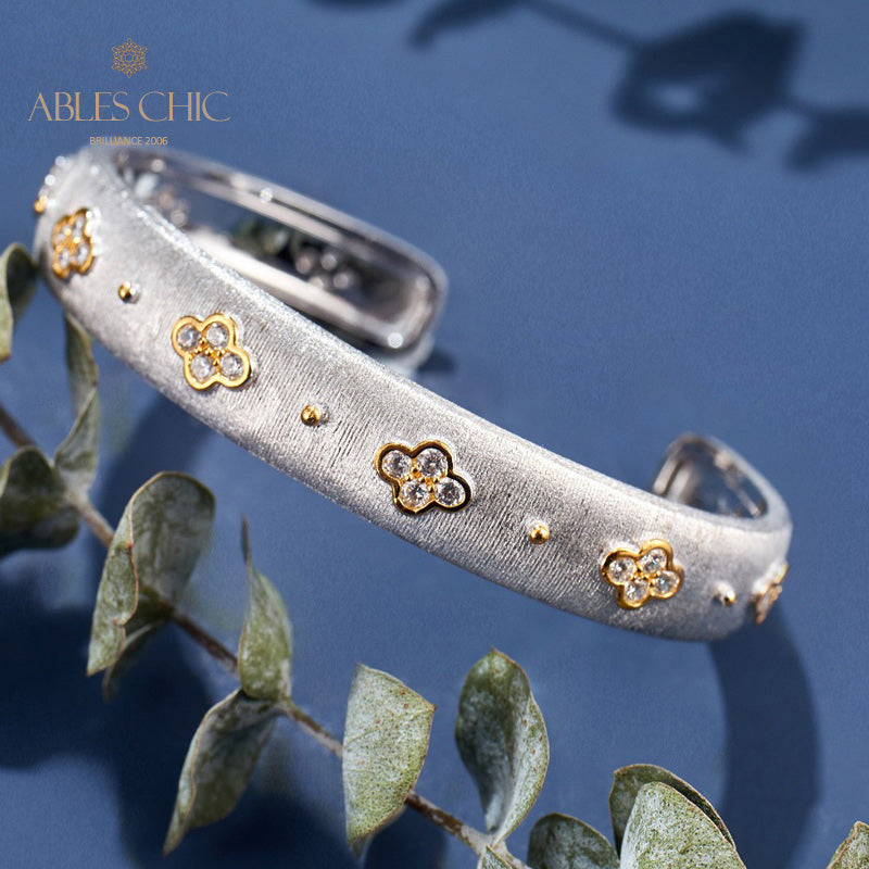Bracelet Trèfles CZ 6107