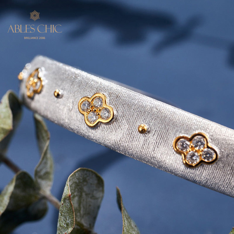 Bracelet Trèfles CZ 6107