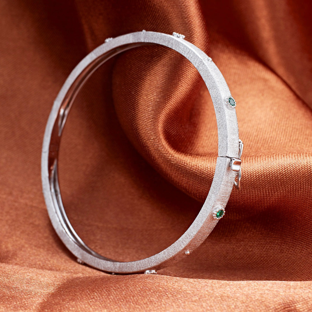 Bracelet Jonc Fleurs En Tissu 5680