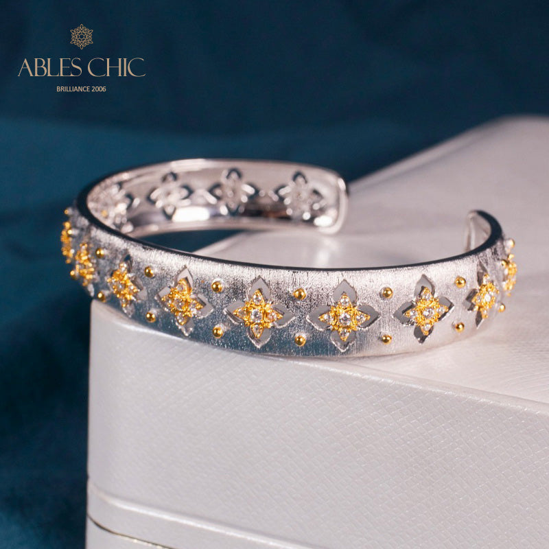 Bracelet Trèfles Élément Tissu 6036