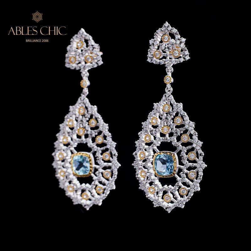 Boucles d'oreilles chandelier à tempérament floral 6025
