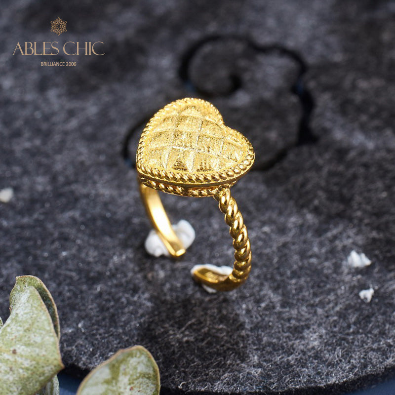 Bague Coeur Grain Croisé 6075