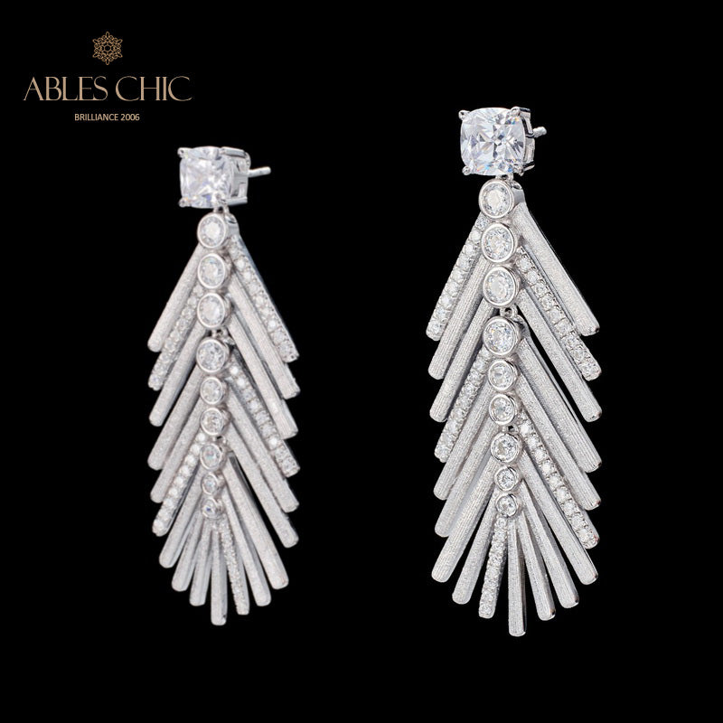 Boucles d'oreilles aiguille de cyprès soyeux 6135
