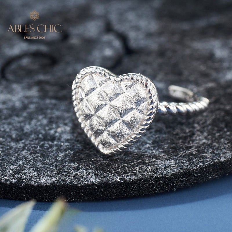 Bague Coeur Grain Croisé 6075