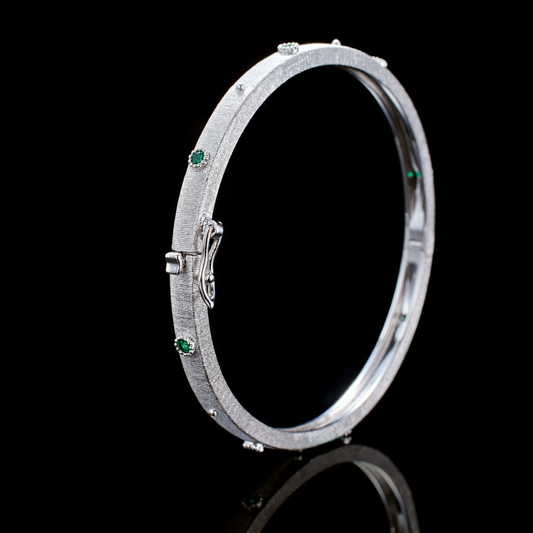 Bracelet Jonc Fleurs En Tissu 5680