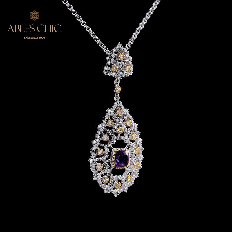 Collier lustre en filigrane de dentelle 6022