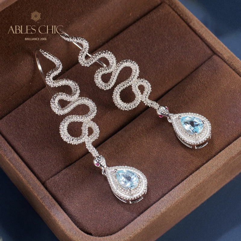 Boucles d'oreilles Topaze Serpent Crawlers 6049