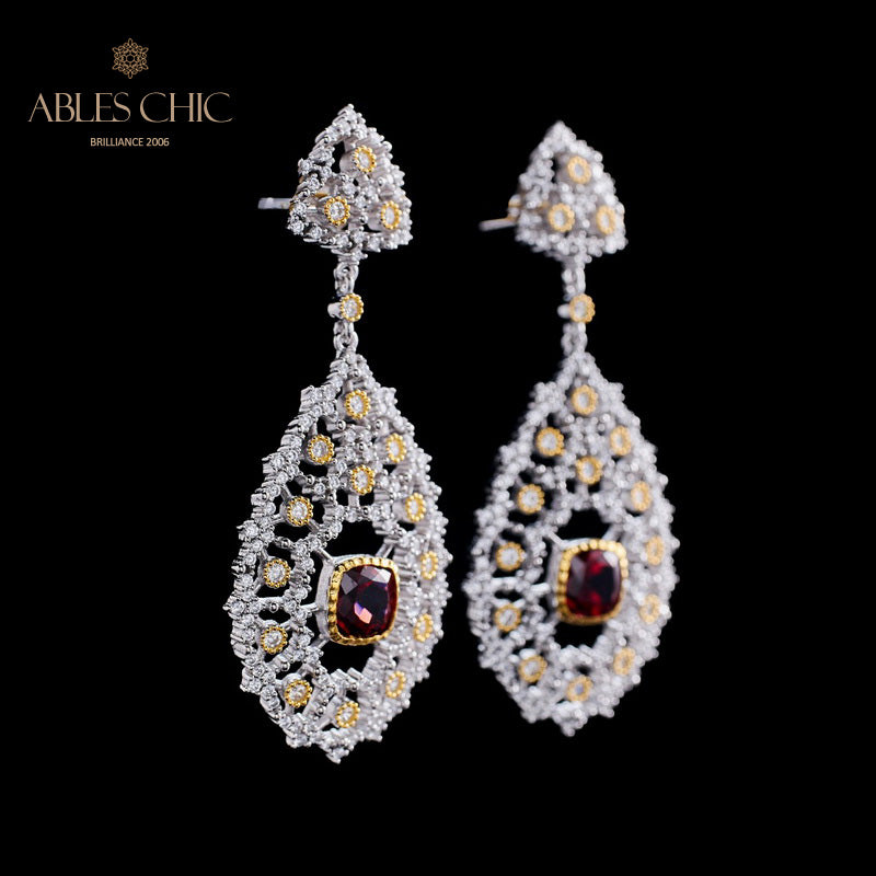 Boucles d'oreilles chandelier à tempérament floral 6025