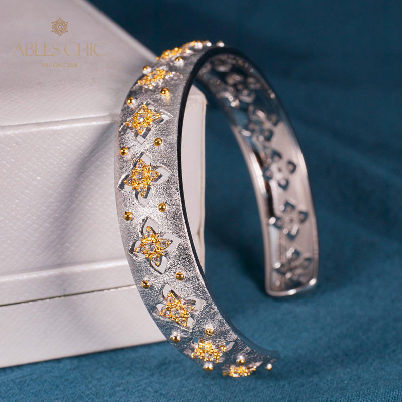 Bracelet Trèfles Élément Tissu 6036