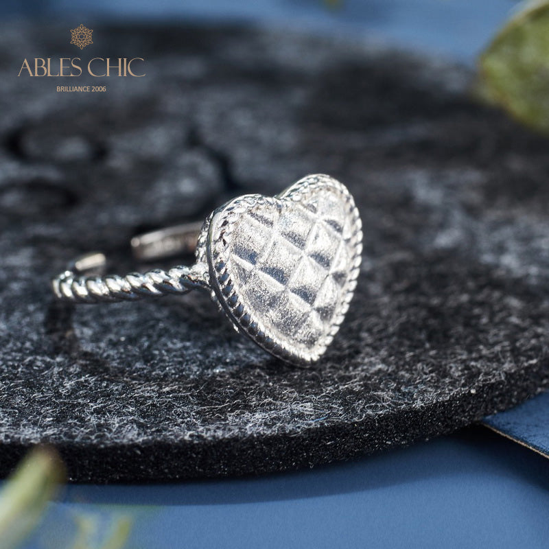 Bague Coeur Grain Croisé 6075