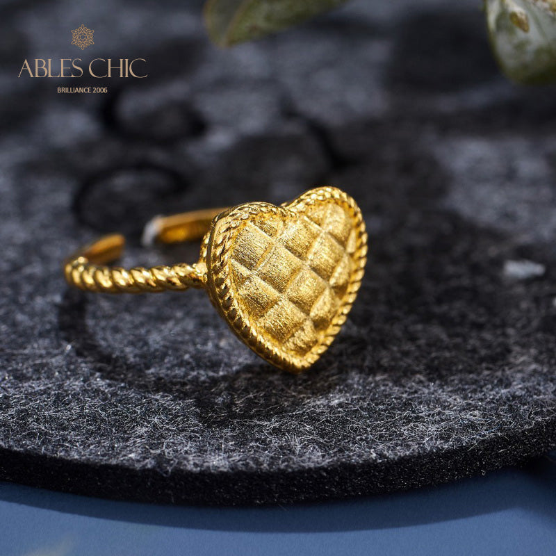 Bague Coeur Grain Croisé 6075