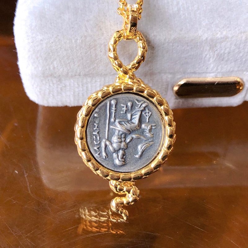 Collier de pièces de monnaie serpent byzantin 6057