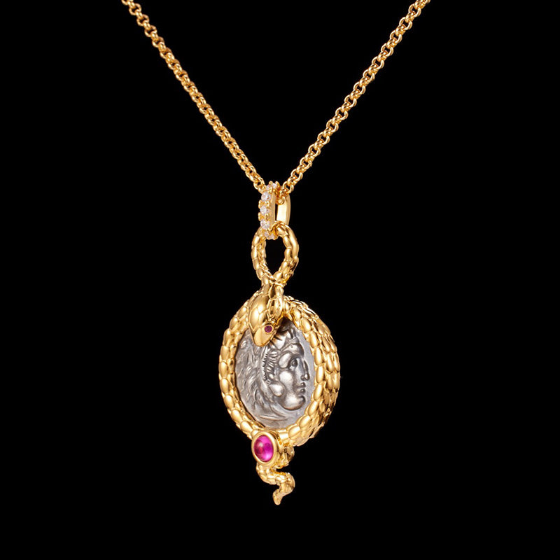 Collier de pièces de monnaie serpent byzantin 6057