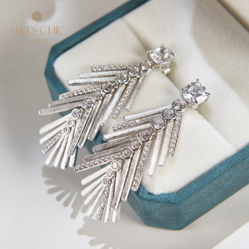 Boucles d'oreilles aiguille de cyprès soyeux 6135
