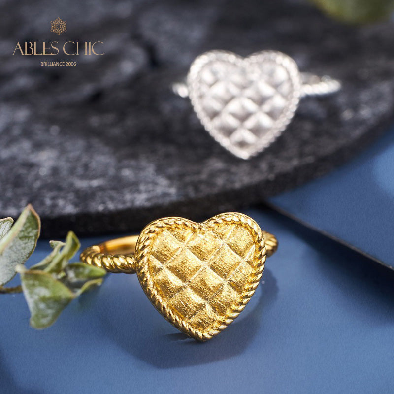 Bague Coeur Grain Croisé 6075