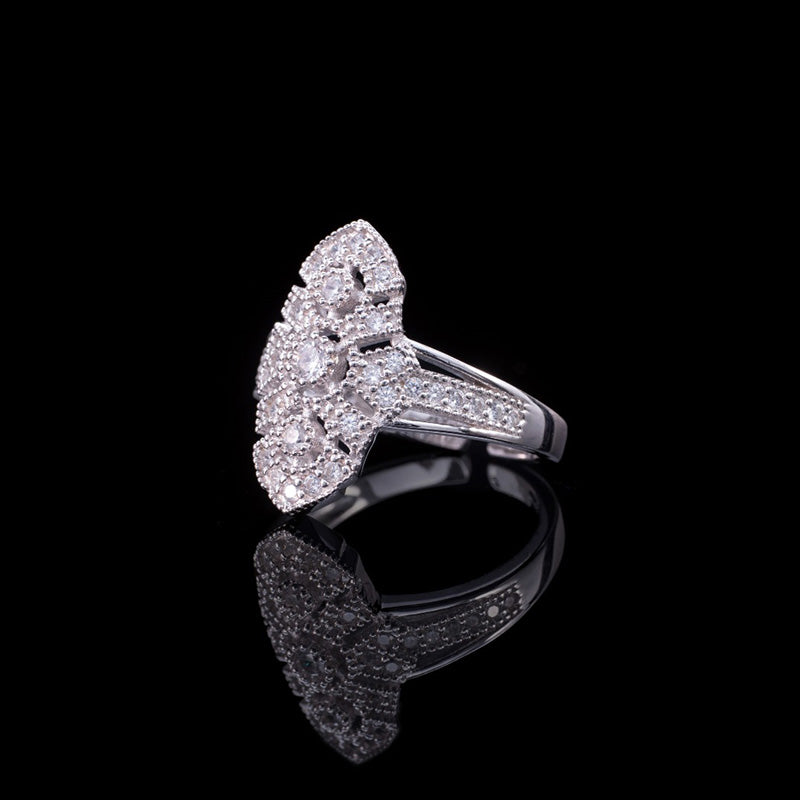 Bague florale traditionnelle ajourée 6053
