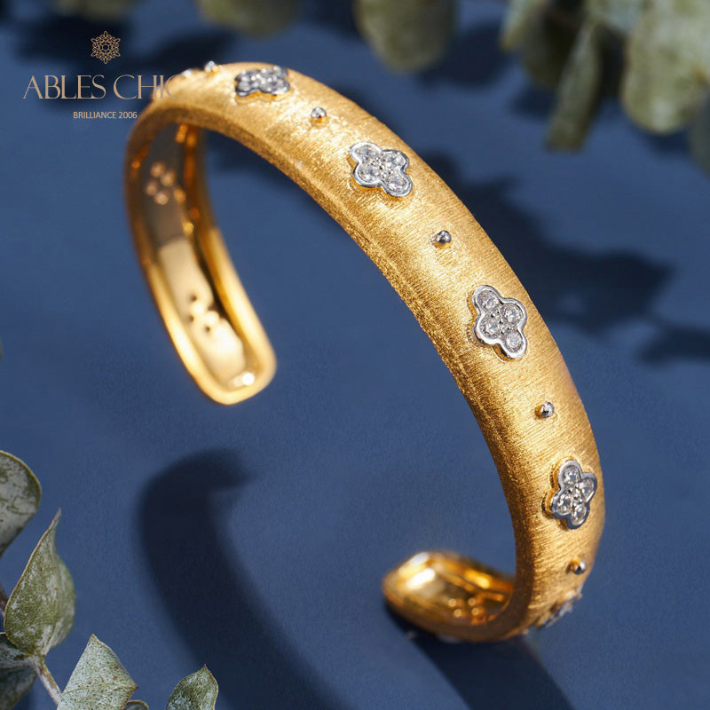 Bracelet Trèfles CZ 6107