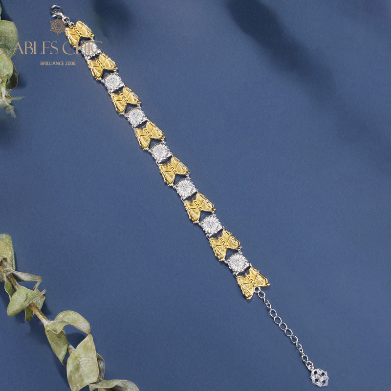 Bracelet papillon marguerite soyeuse 6054