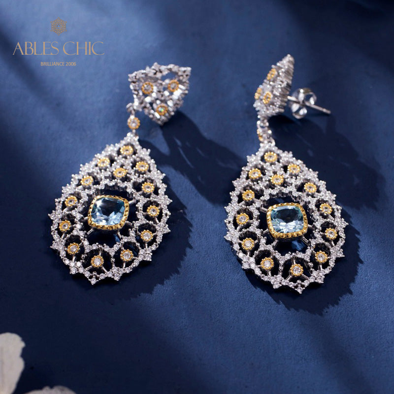 Boucles d'oreilles chandelier à tempérament floral 6025
